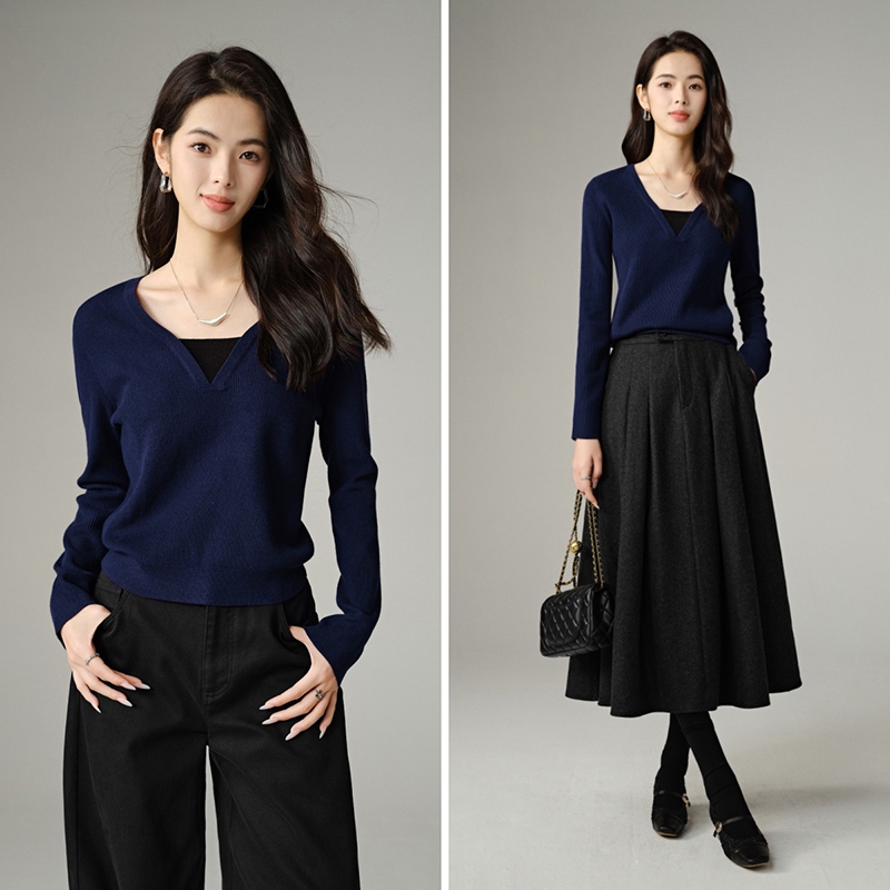 【新品】2025上衣百搭套头针织衫女25062068