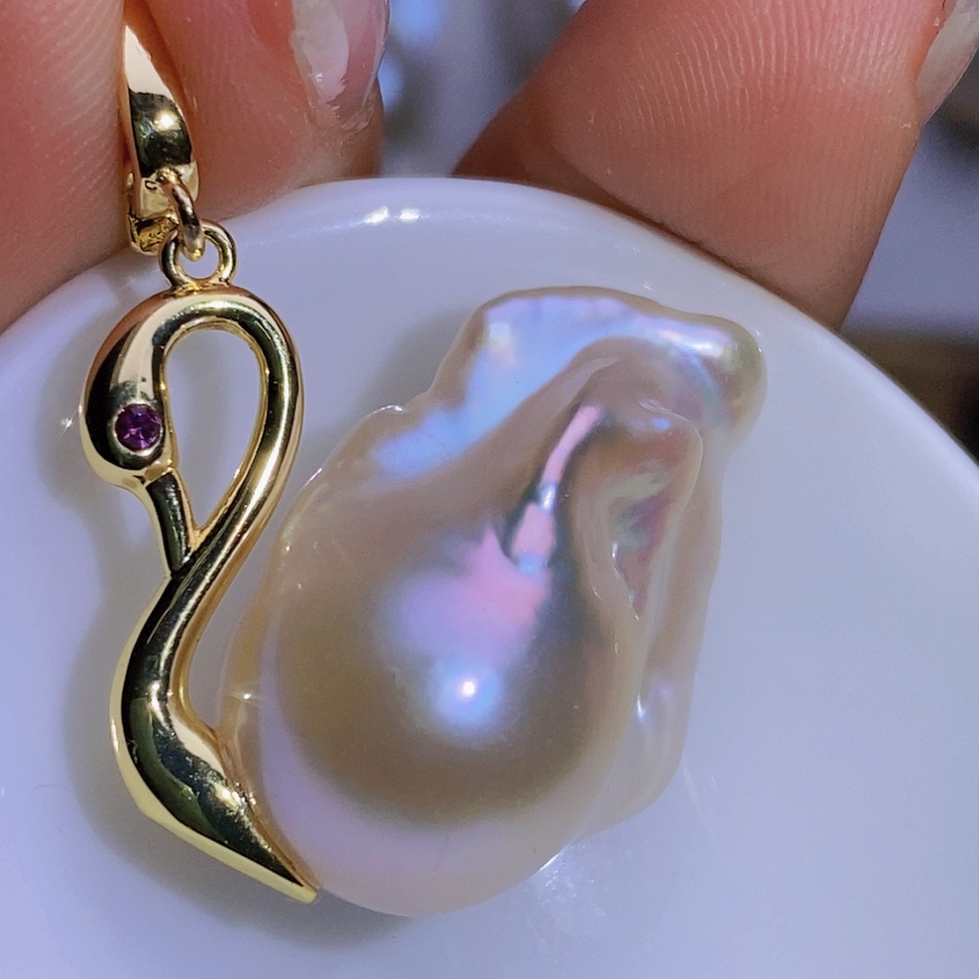 淡水珍珠银S925镶嵌淡水珍珠