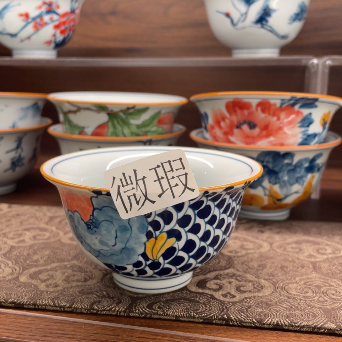 有瑕纯手绘釉下彩