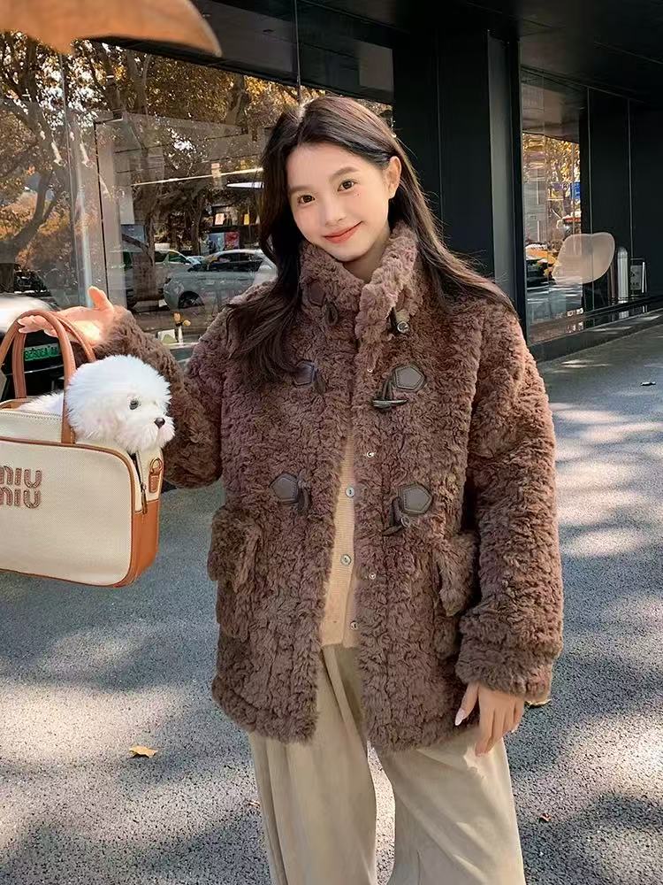 131-140羊羔毛外套好看气质可爱