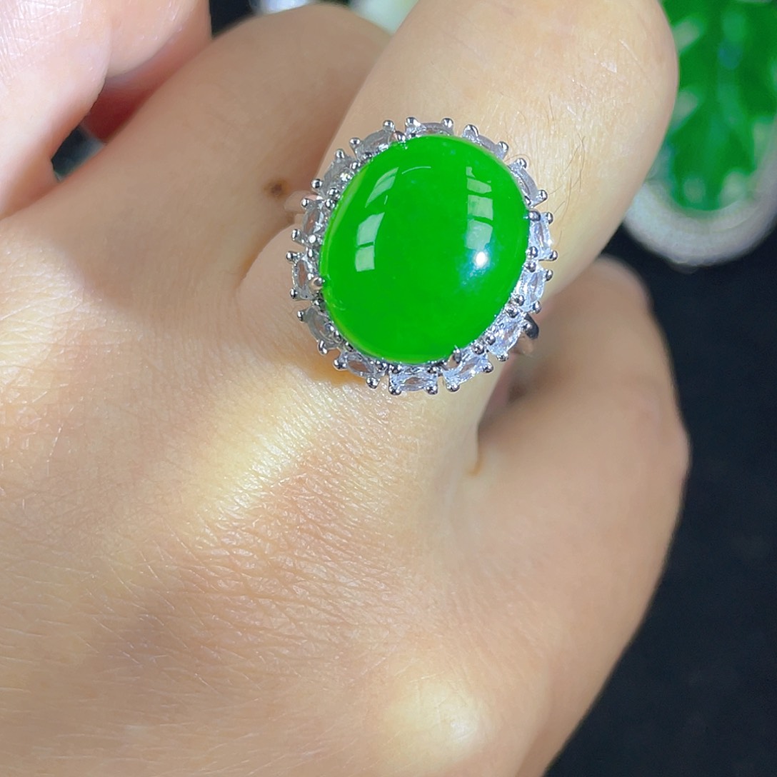 翡翠吊坠(不含链)银S925镶嵌