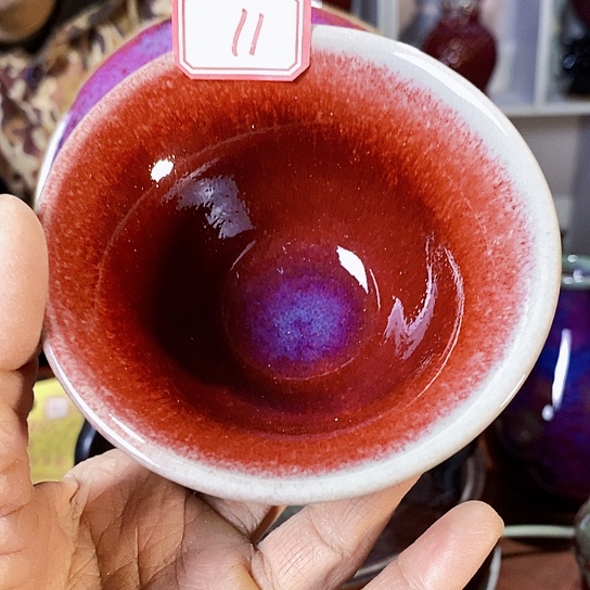 摆件尚峰钧窑作品斗笠盏