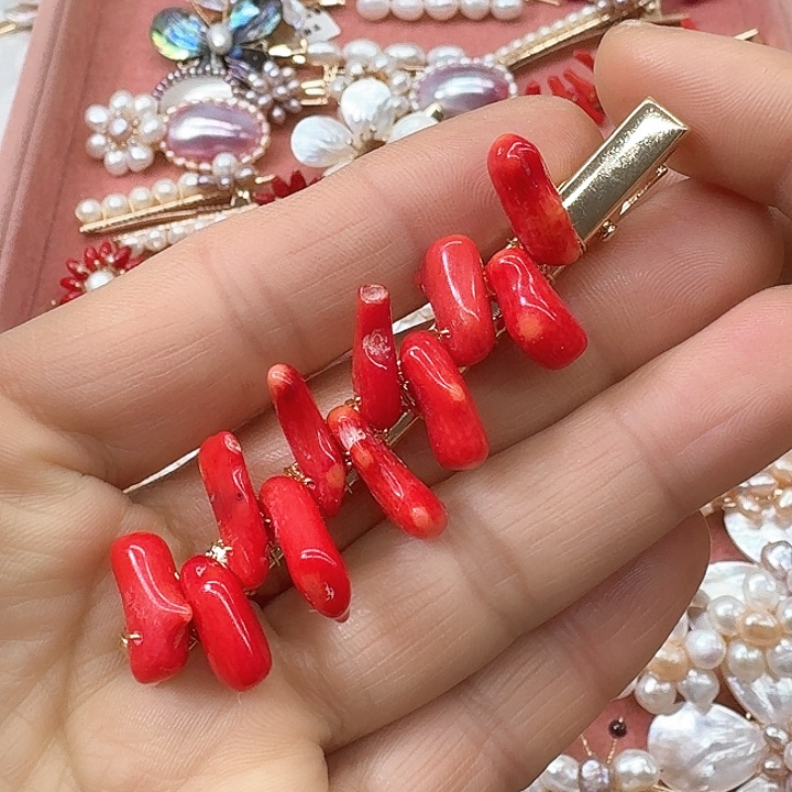 淡水珍珠发饰银S925镶嵌