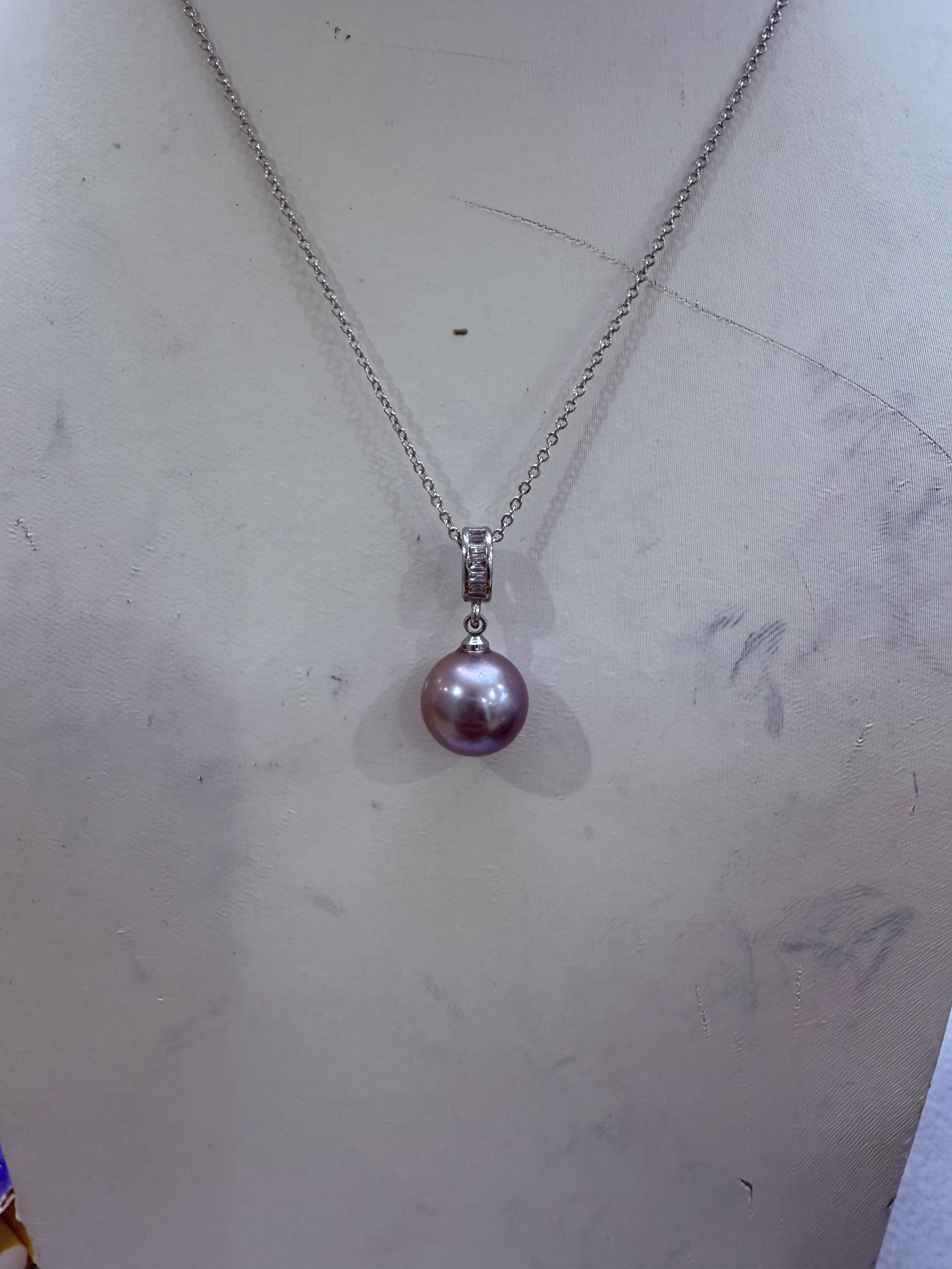 【帝王紫-奶嘴万能扣】16mm左右天然淡水珍珠吊坠高贵时尚简约梦幻