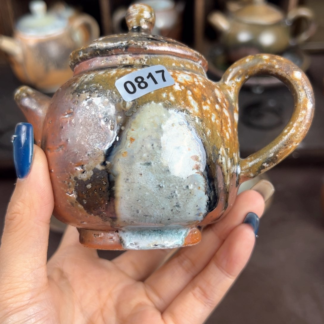 杯柴烧茶器粗陶壶