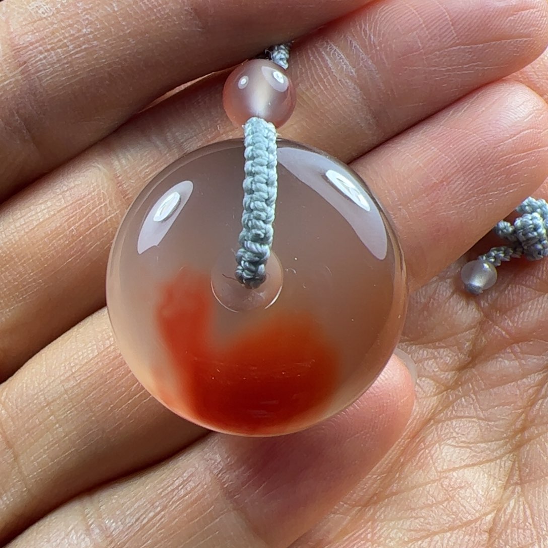 未镶嵌平安扣南红玛瑙