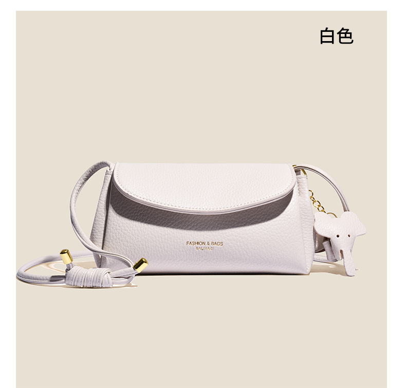送挂件时尚软牛皮感单肩包爆款麻将包夏季百搭女士腋下小包包6058
