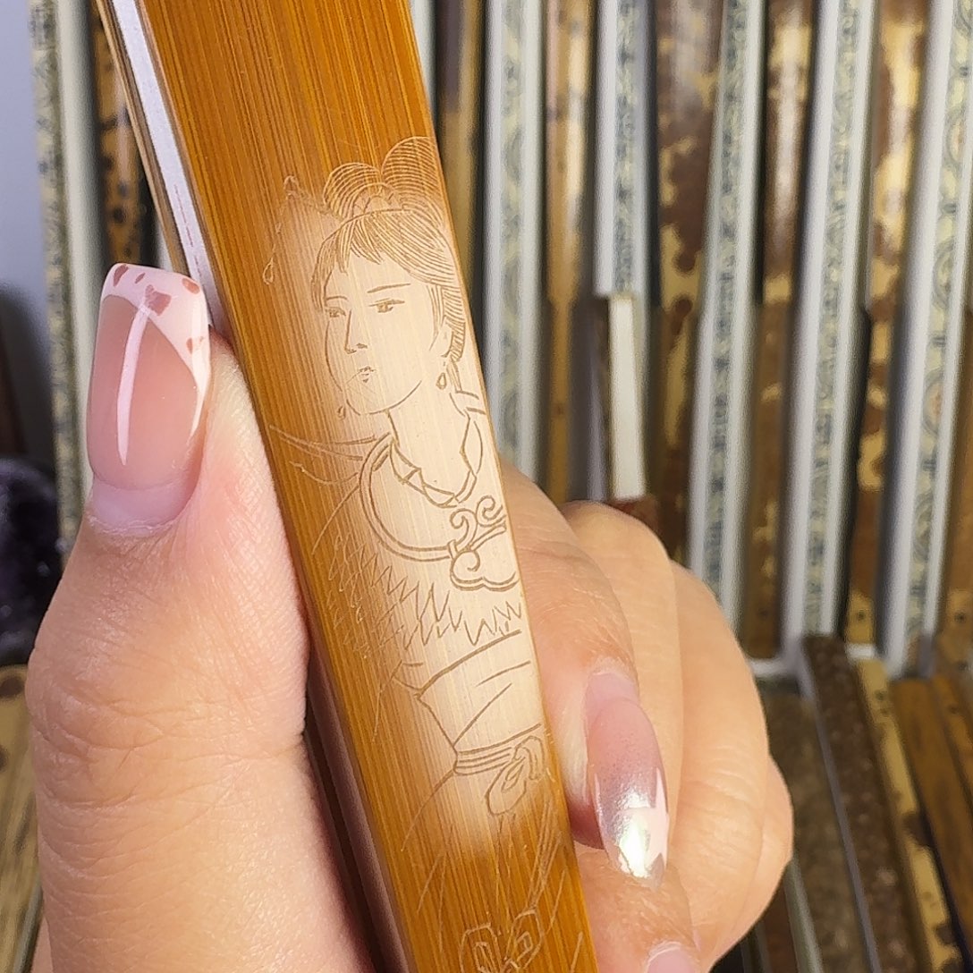 扇子秒杀特价孟祥锋阴刻嫦娥奔月