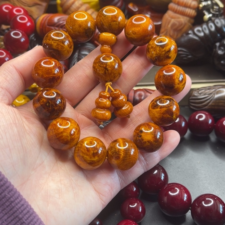 琥珀木雷击木琥珀木2.0手串