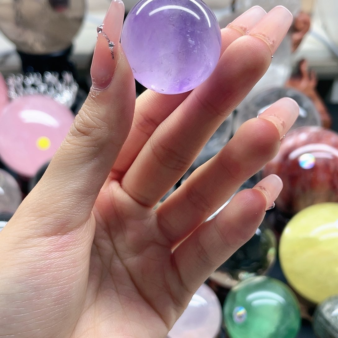 天然水晶球卡2.7微瑕介意勿拍未镶嵌水晶