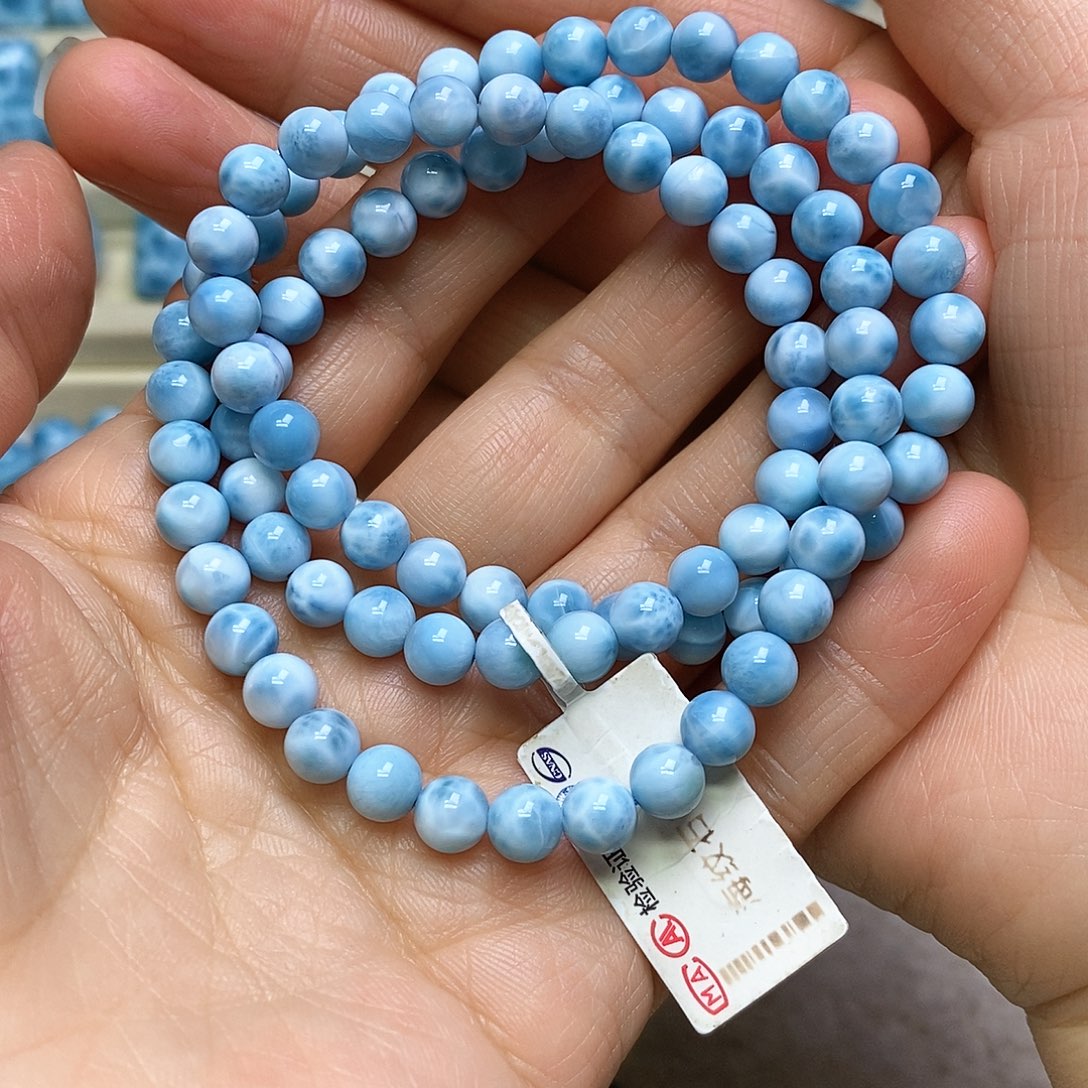 针钠钙石（海纹石）未镶嵌手链