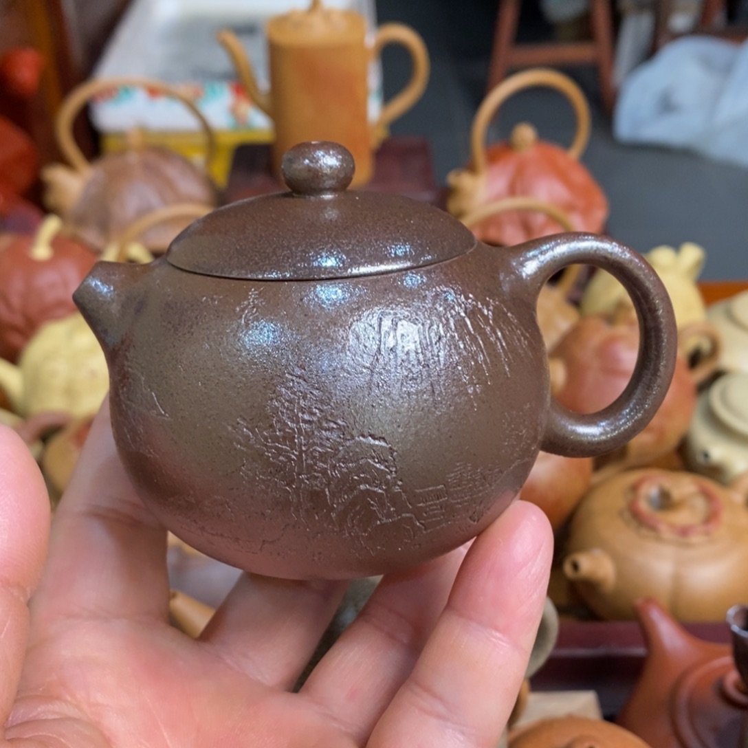 紫砂茶壶紫砂壶天青柴烧