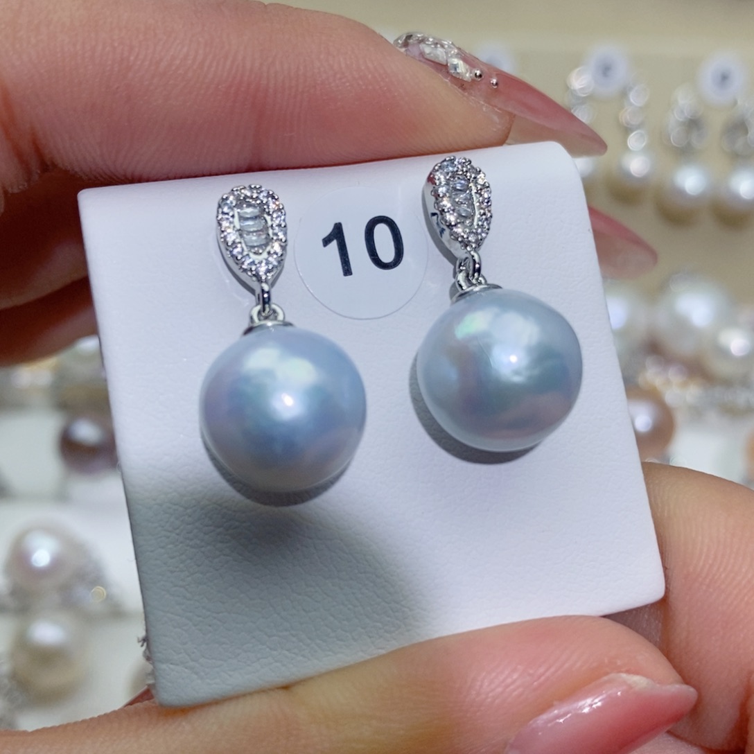 淡水珍珠耳饰合金