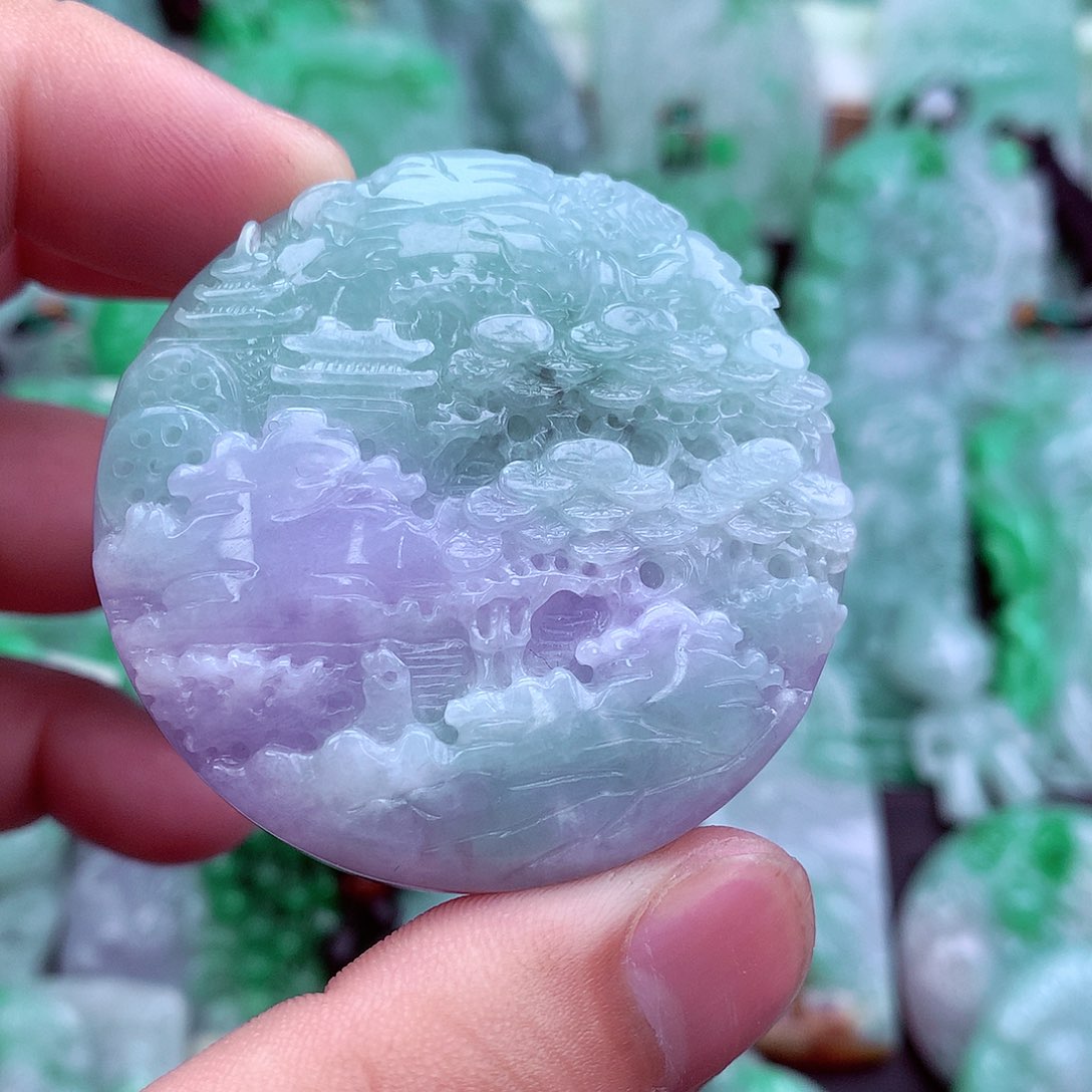 翡翠未镶嵌吊坠(不含链)