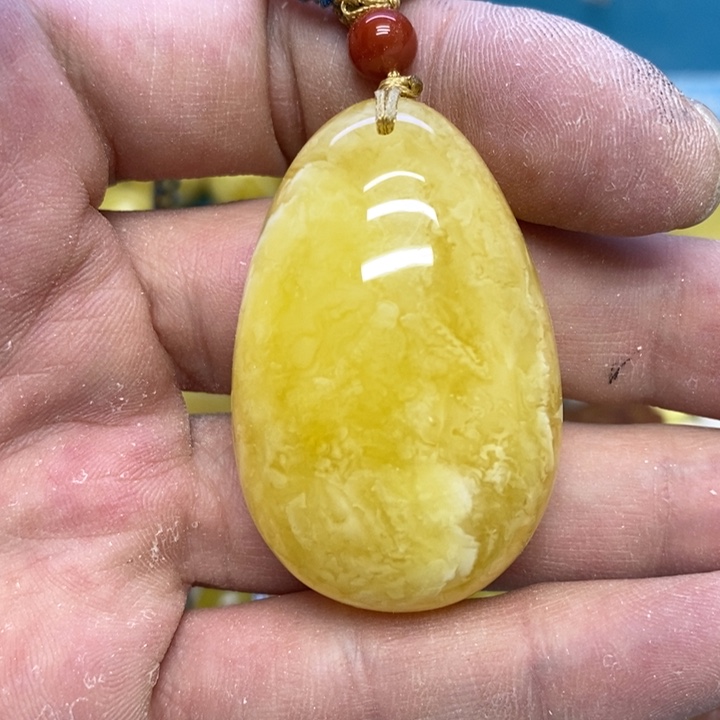 蜜蜡裸石未镶嵌吊坠