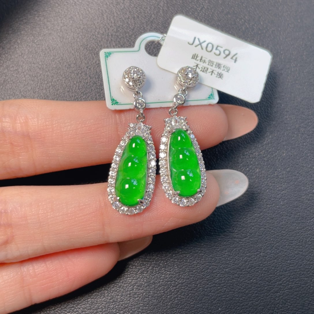 翡翠银S925镶嵌吊坠(不含链)