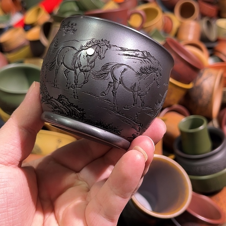 紫砂茶杯全手工紫砂主人杯