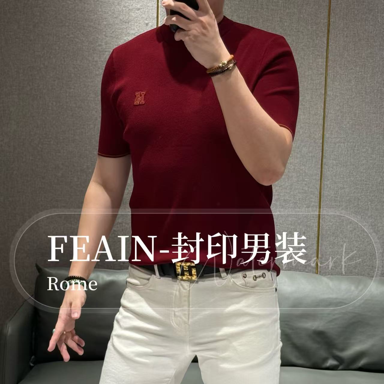秋冬新品双层叠加领设计工艺针织短袖T8801