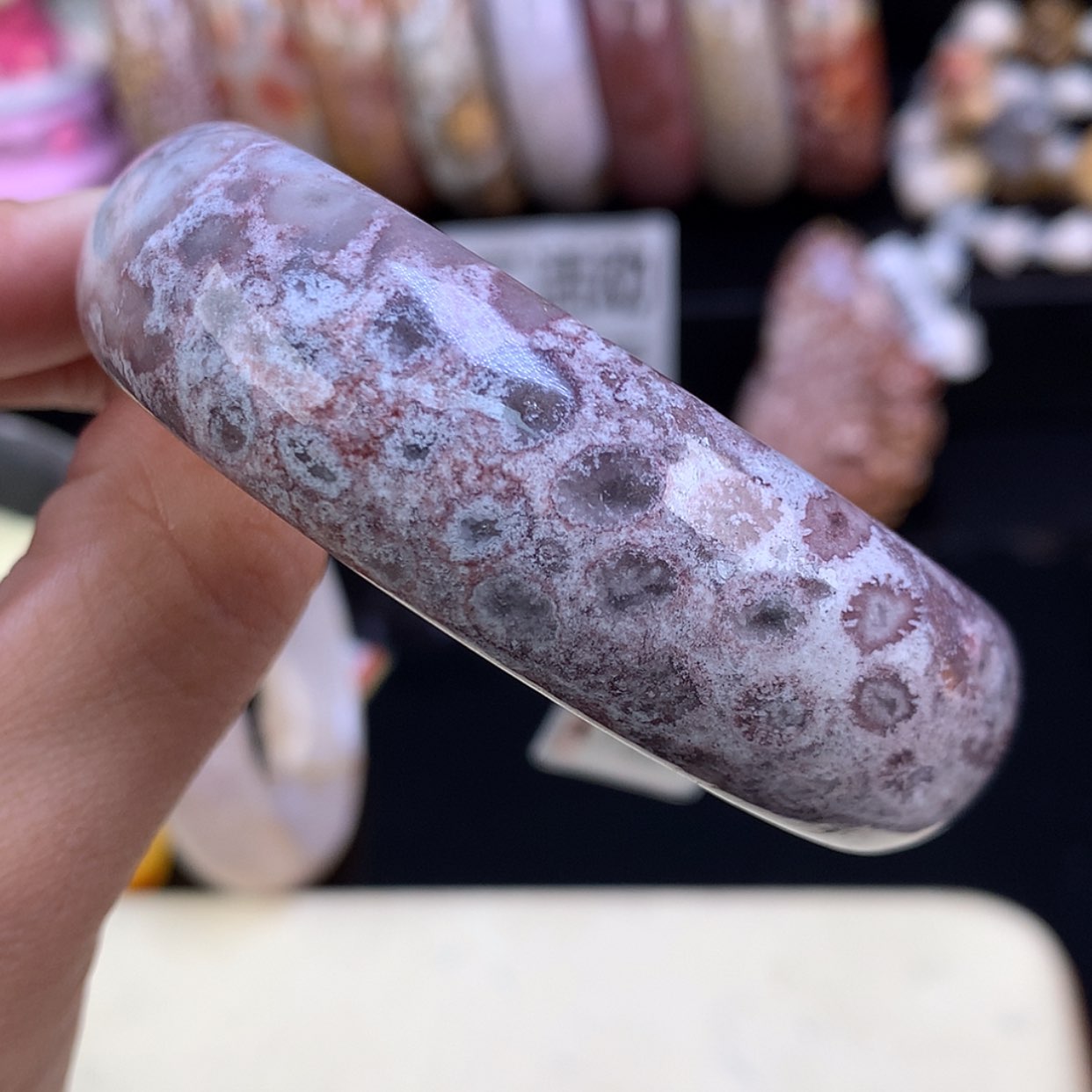 【闪购商品】颈饰未镶嵌硅化珊瑚（珊瑚玉）23号紫共生58圈