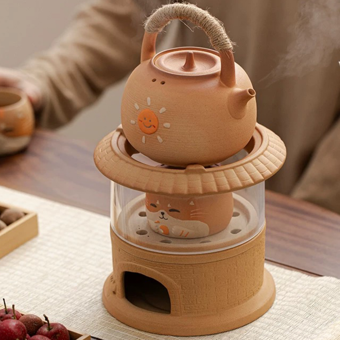 可爱观火炉围炉煮茶炭炉可干烧网红小型室内家用碳炉茶壶