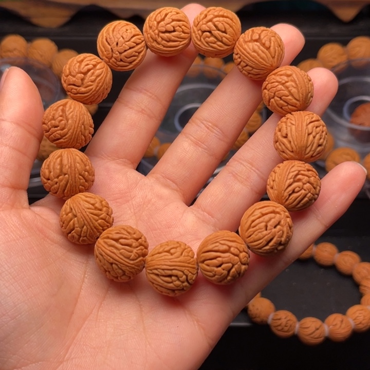 桃核手串绣球桃核15