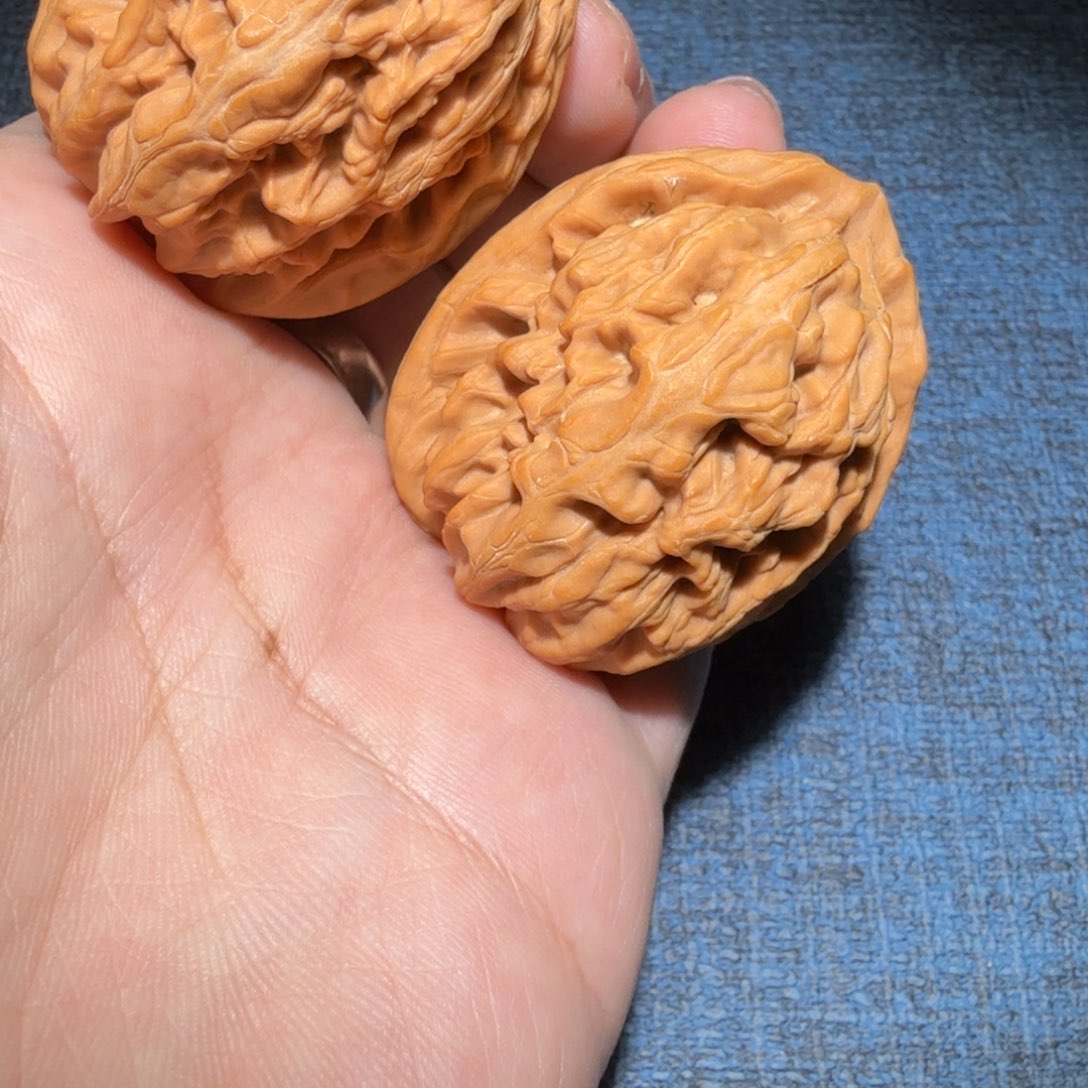 文玩核桃把件小**壮红锦鲤43尺寸033