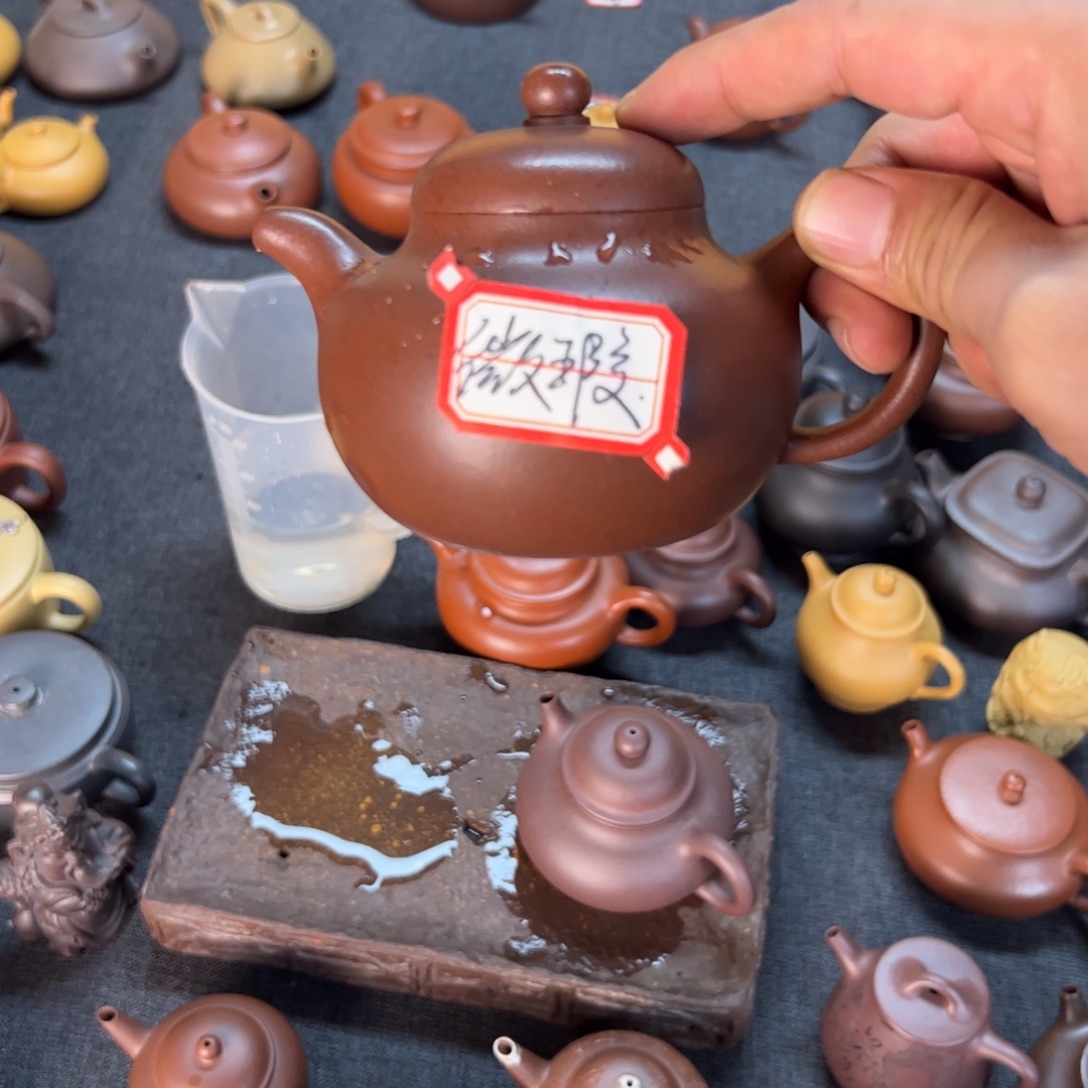 小***虎紫砂茶壶半手工微瑕柿园