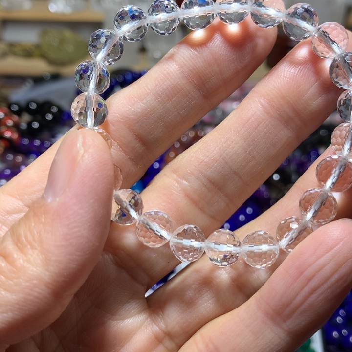 未镶嵌手链水晶8mm刻面手串
