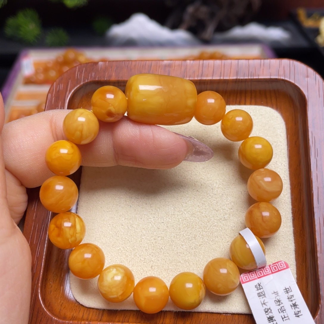 未镶嵌蜜蜡手链手串