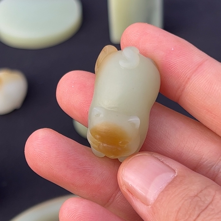 我***咪和田玉未镶嵌手链和田玉猫咪走播代购不退不换