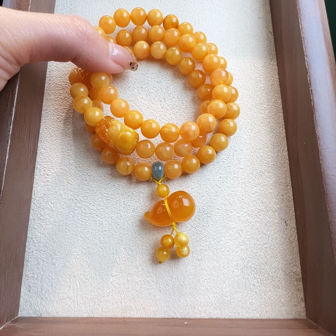 简***爱蜜蜡未镶嵌手链蜜蜡8.6mm