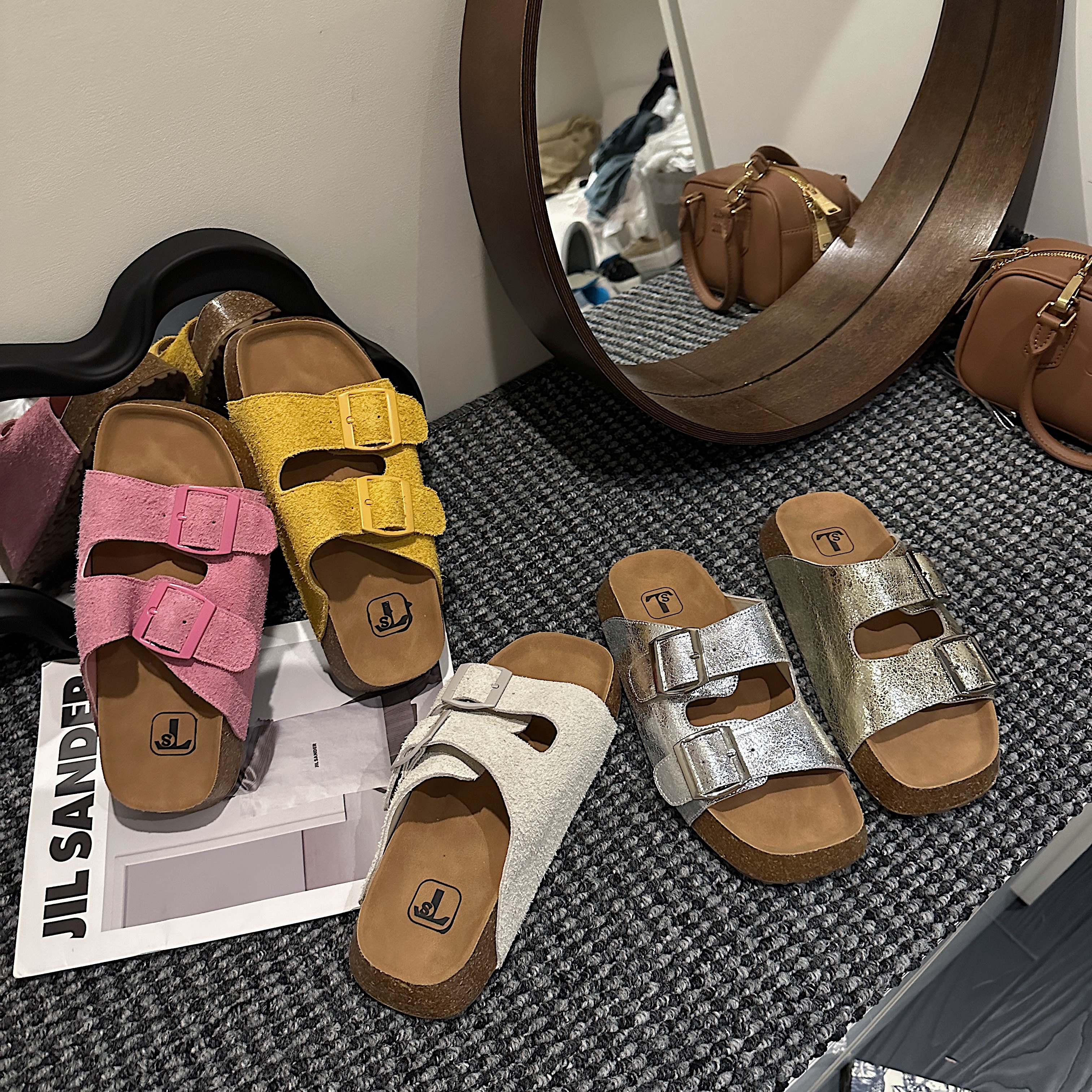 【小宋专属】TS多巴胺厚底外穿拖鞋2025夏季增高潮流半拖MTB47267-L