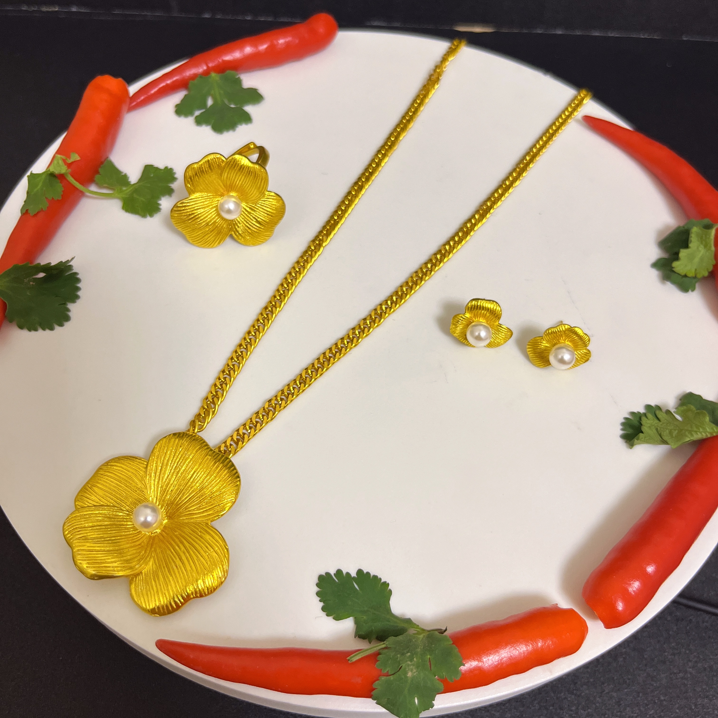 铜合金吊坠 铜合金吊坠 铜合金新款三件套精致nipal