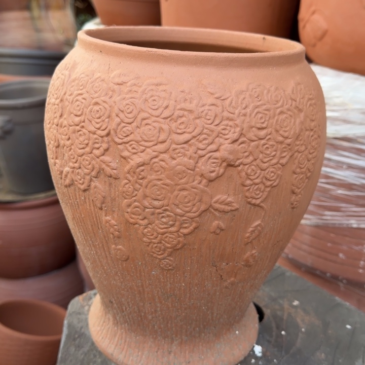 紫砂花盆口18高30宜兴紫砂粗糙正常