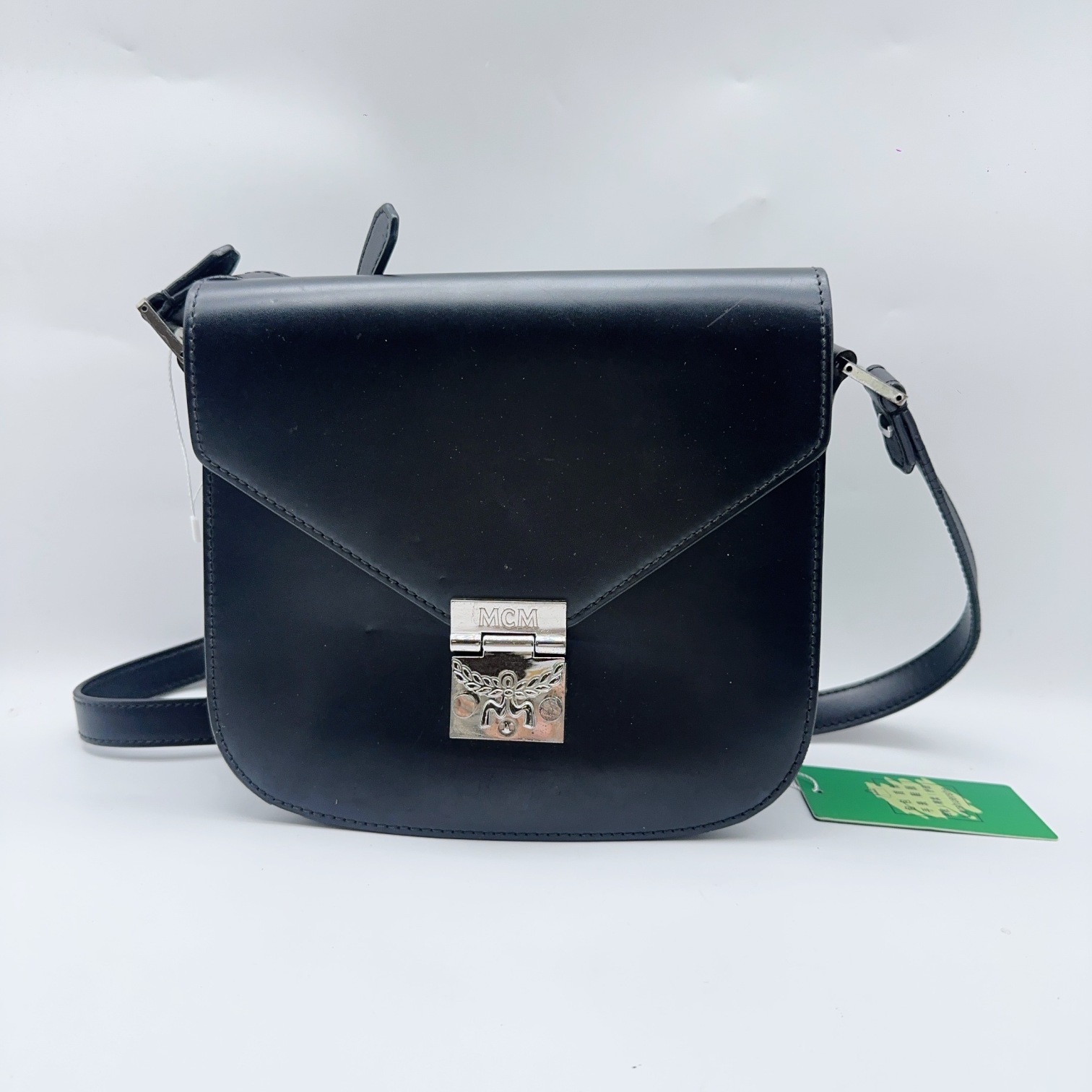 95新 MCM 黑色斜挎包1472 9825 