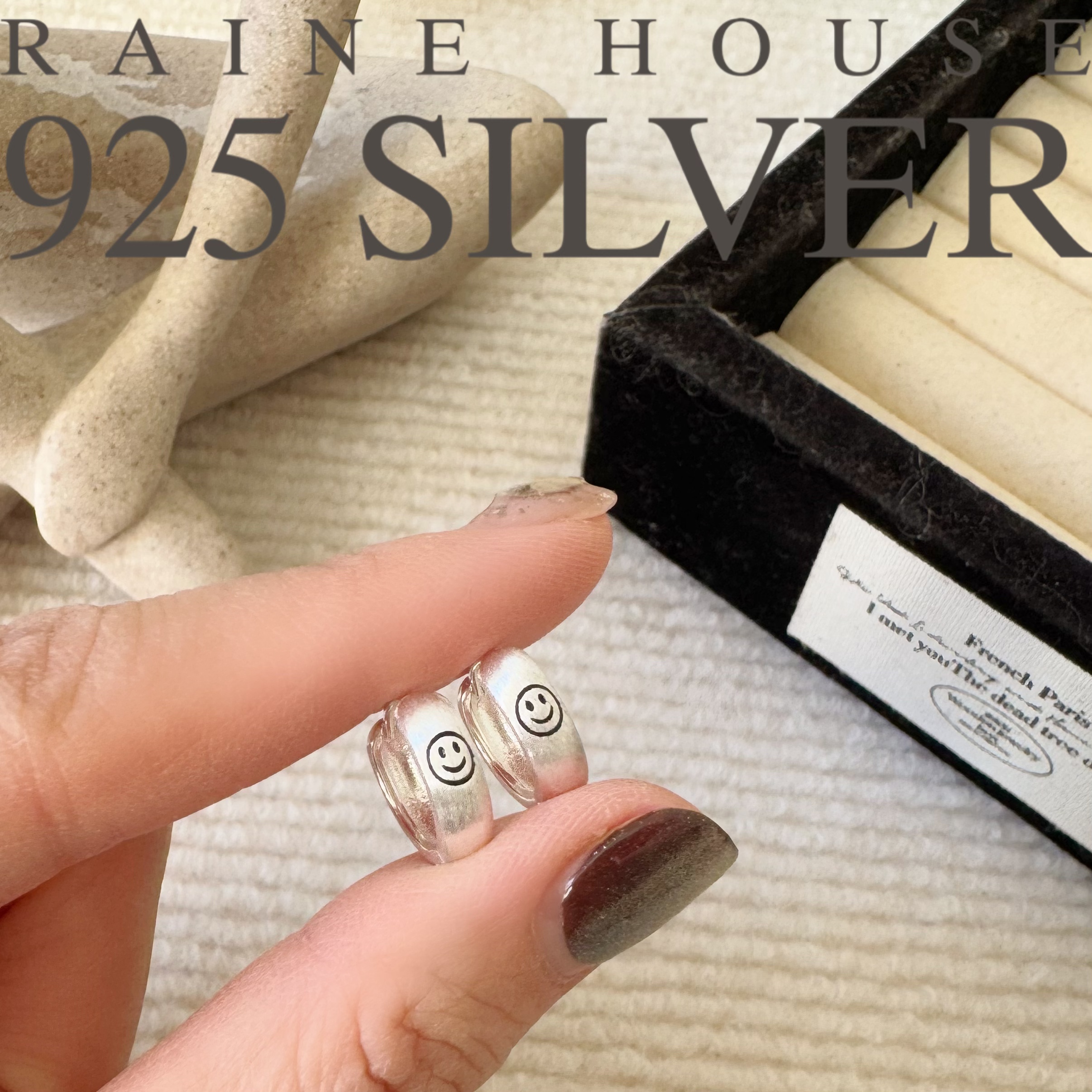 925银耳饰 【笑口常开】S925银笑脸元素韩系耳扣