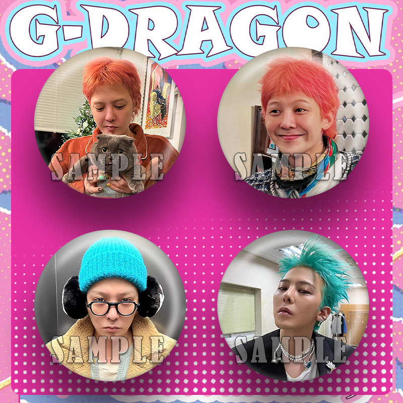 权志龙GD应援周边吧唧徽章专辑打歌演唱会马口铁痛包书包挂件礼物