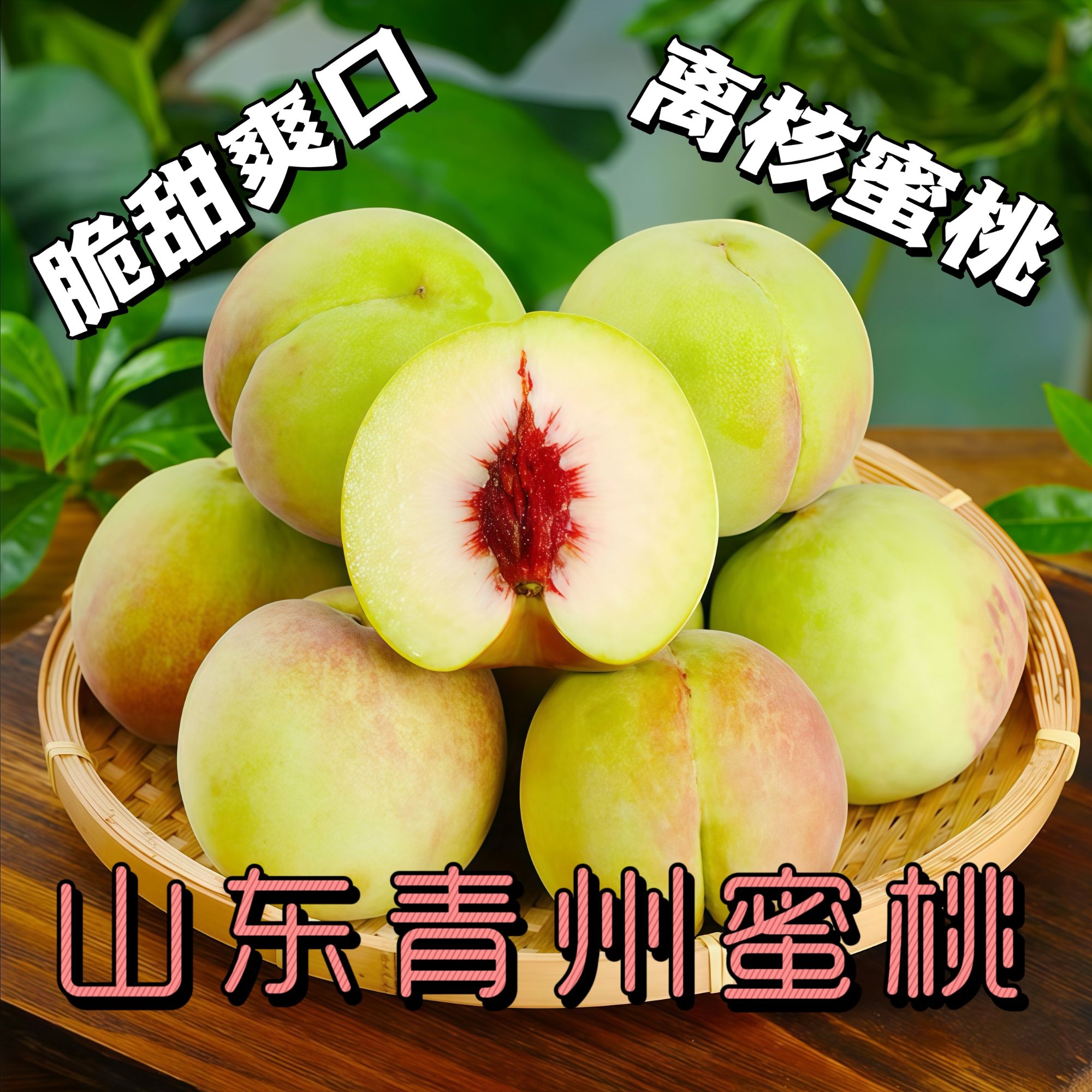 山东青州蜜桃桃子桃水果新鲜秋桃冬雪蜜桃毛桃水蜜桃桃子新鲜脆桃
