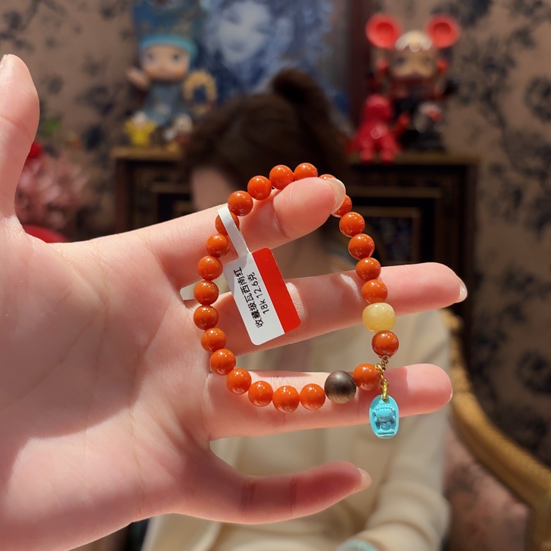 南红玛瑙手串未镶嵌