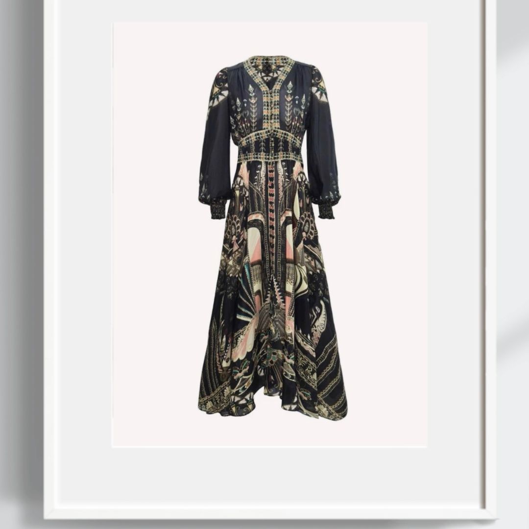 【2025款 色彩PARTY原创】桑蚕丝连衣裙Y25-0906-3