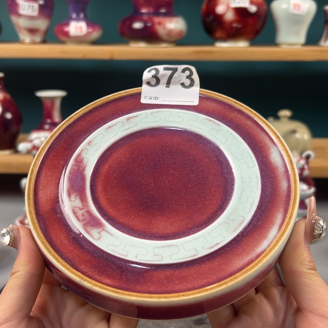 瓷片四*微瑕壶承纯手工