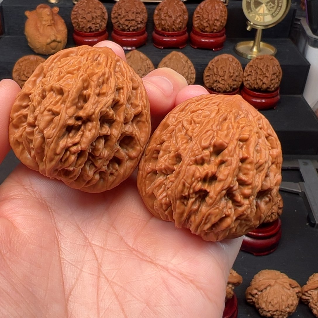 文玩核桃吊坠42全品麦穗虎头