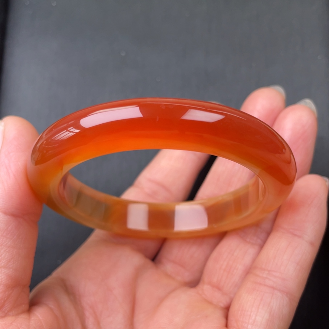 玛瑙/玉髓手镯未镶嵌53圈口