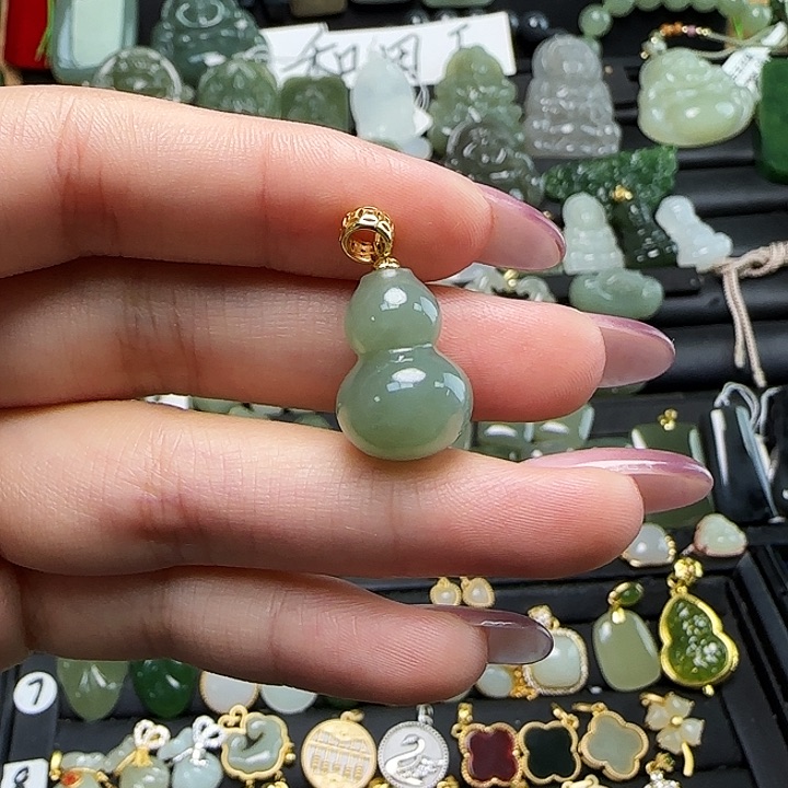 颈饰银S925镶嵌和田玉