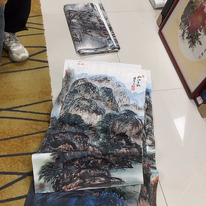时***班国画放漏作品手绘画芯