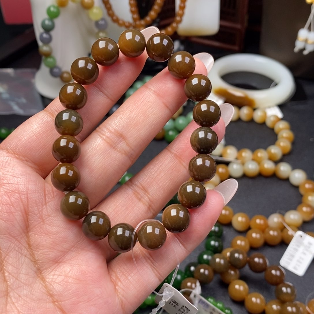 和田玉手串未镶嵌因***你