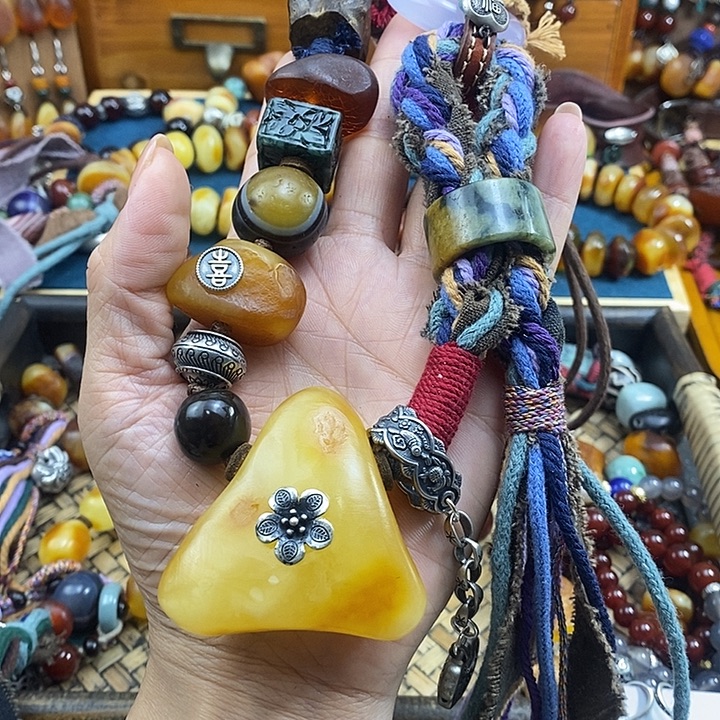 蜜蜡未镶嵌项链项链