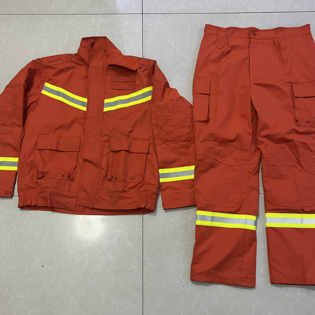 秋季橙色工作服套装电焊服加厚保暖防风防寒男士卡码拍大