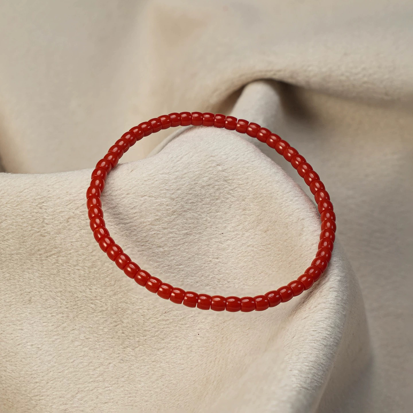 【中展红珊瑚】科西卡沙丁红珊瑚直切手串多样性发一