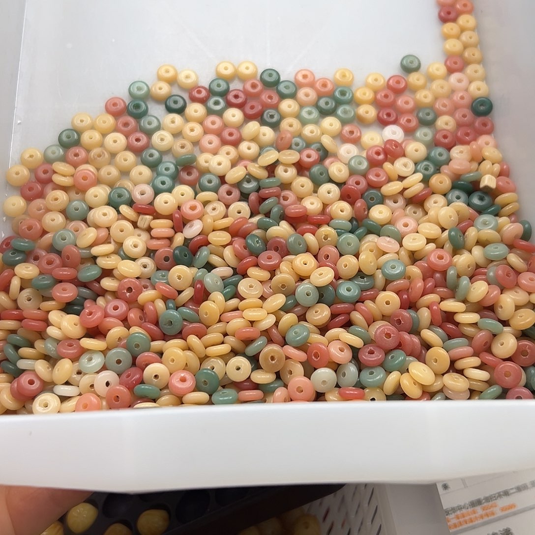 菩提根/象牙果手串瑕疵马卡龙隔片50颗